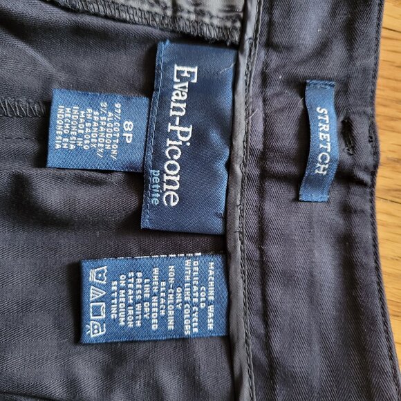 Evan-Picone Womens Stretch Pants Size 8P Petite Navy Blue Trousers NWT - Picture 3 of 4